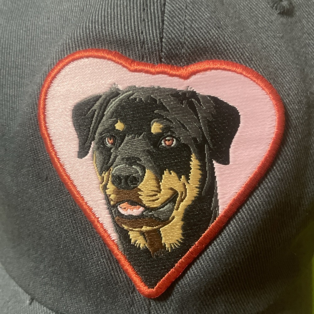 Yupoong Rottweiler Hat Cap Gray, Adult One Size, Adjustable Strap, Dog NWOT - Picture 3 of 6